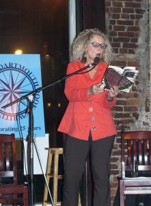 Author Elaine McCluskey reads from her book The Watermelon Social at the Dartmouth Book Awards’ 25th anniversary celebration, held last December in Dartmouth.