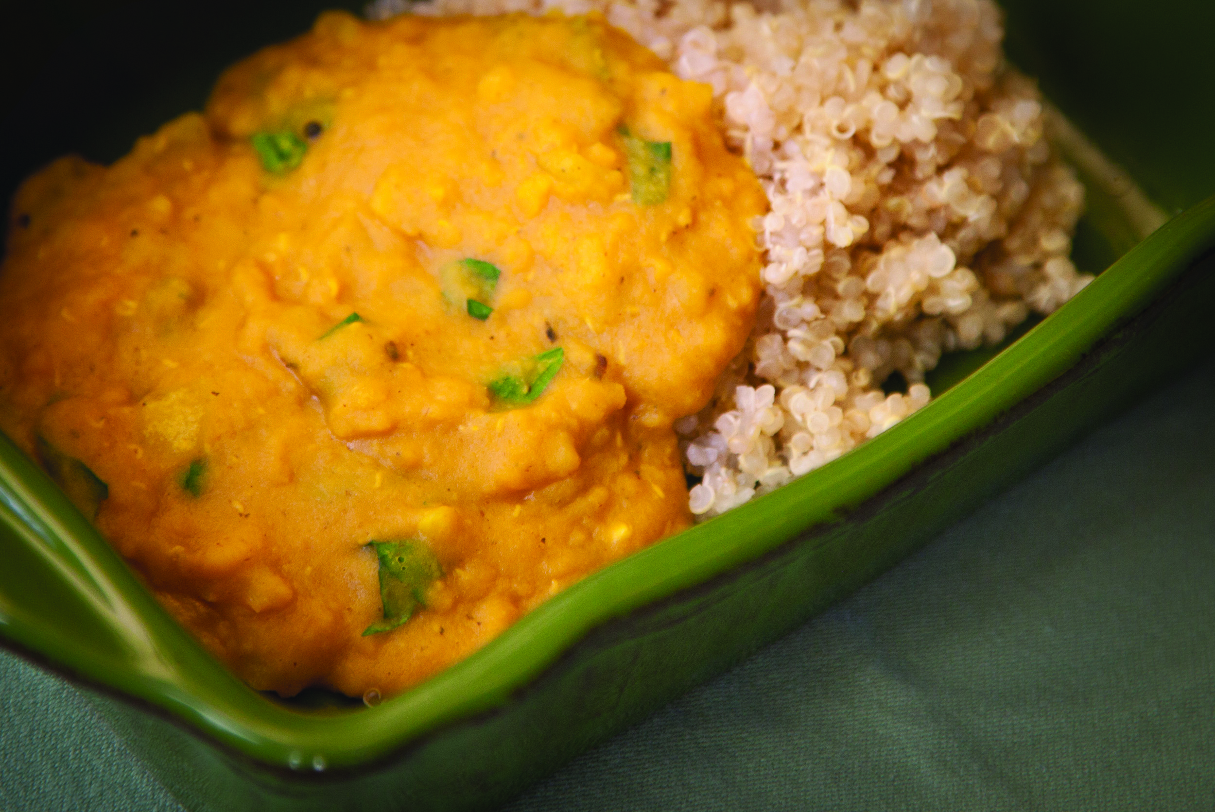 Red Lentil Dahl from Cooking with Kindness vegan cook book