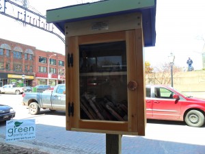 Little libraries popped-up around the city. The tiny cabinet-like libraries encourage users to discover new books and drop off old ones.